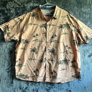 Free Planet Tropical Shirt Mens 4XL Palm Tree Rusty Aloha Vacation Camp Big Tall